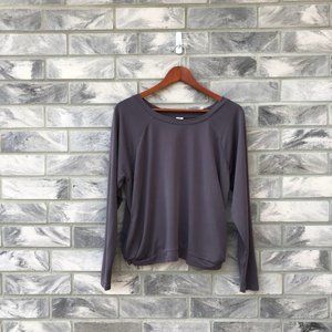 Fabletics Long Sleeve Top with Pockets Gray Women's Size M